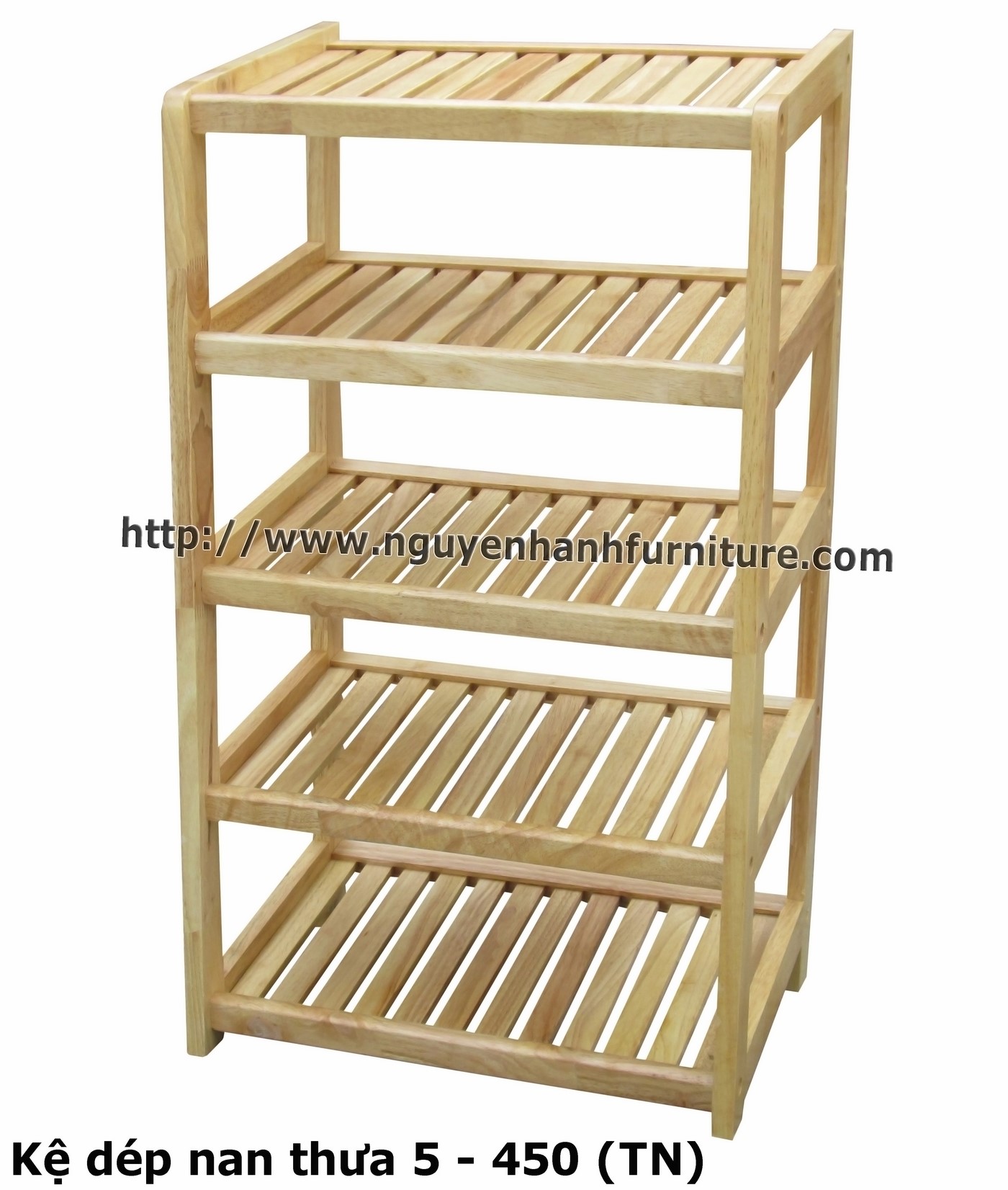 Name product: Shoeshelf 5 Floors 450 with sparse blades (Natural) - Dimensions: 45 x 30 x 82 (H) - Description: Wood natural rubbe